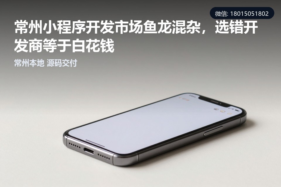 常州,小程序开发,开发商选择,本地服务,企业服务