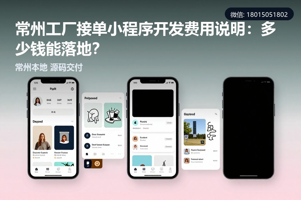 工厂接单小程序, 小程序开发费用, 常州小程序定制开发