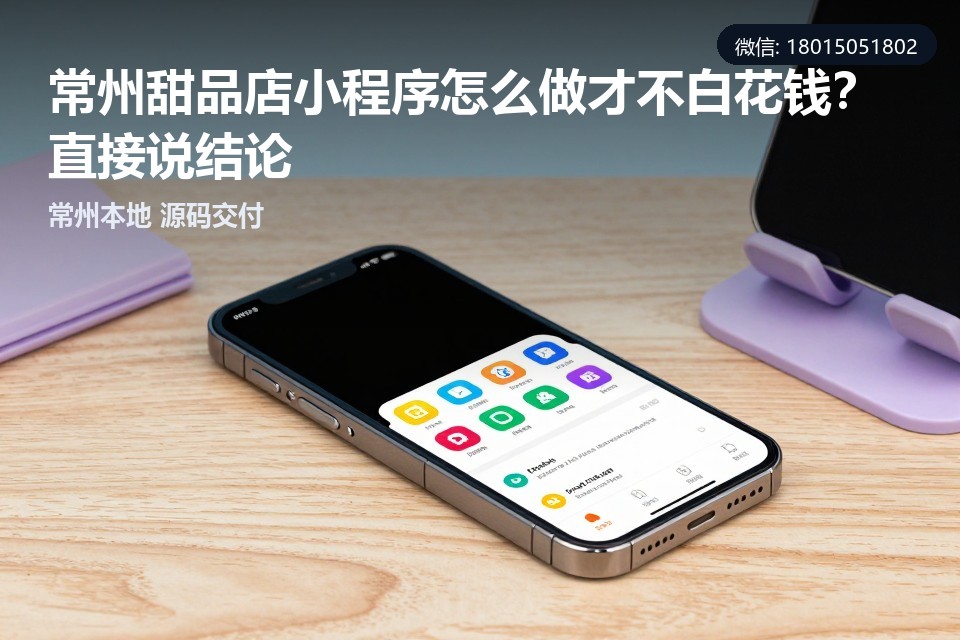 常州甜品店小程序,小程序开发,常州本地开发,源码交付,甜品店运营
