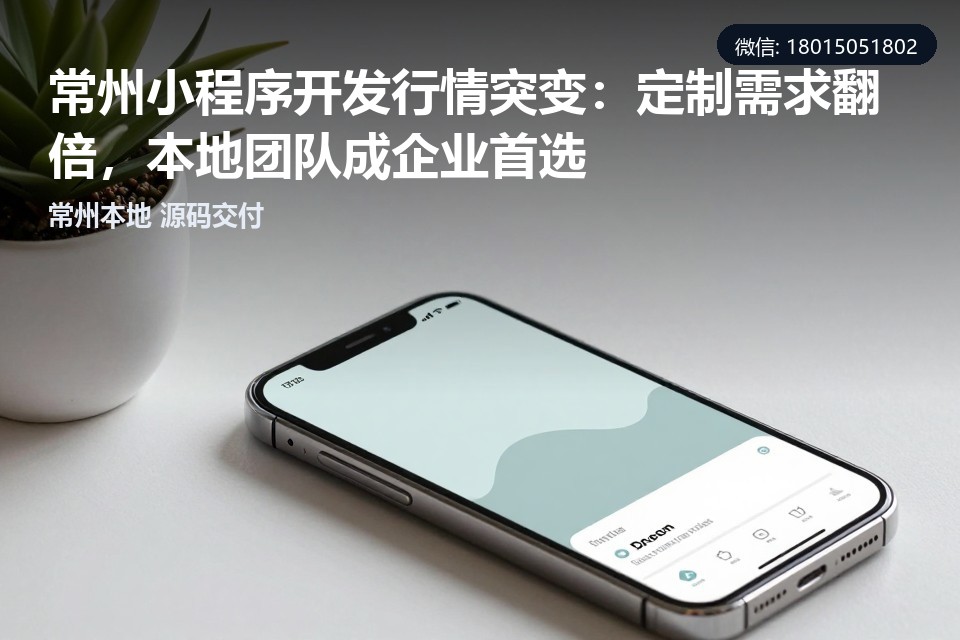 常州,小程序开发,定制开发,本地团队,企业服务