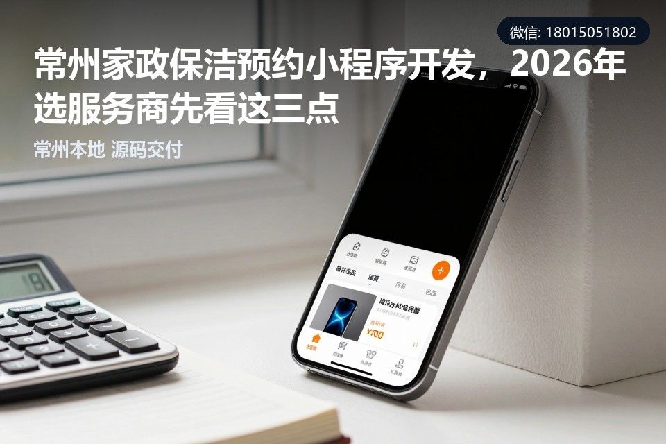 家政保洁,预约小程序,常州,源码交付,本地开发