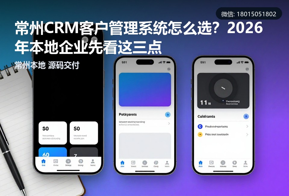 常州CRM客户管理系统,常州软件开发公司,CRM选型,源码交付,本地售后