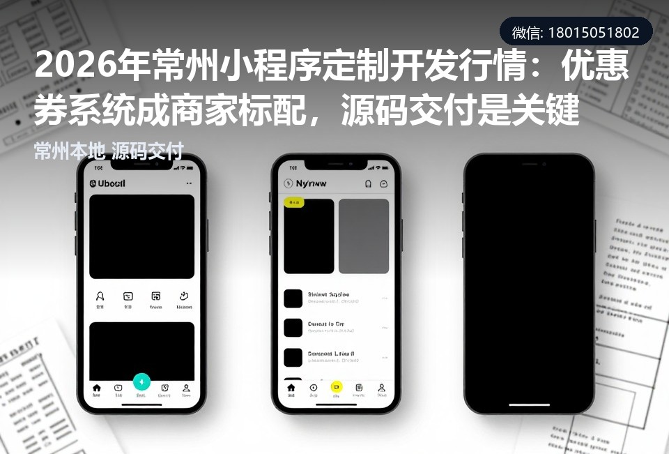 常州小程序定制开发,常州优惠券系统,常州小程序公司,小程序源码交付,常州本地软件开发