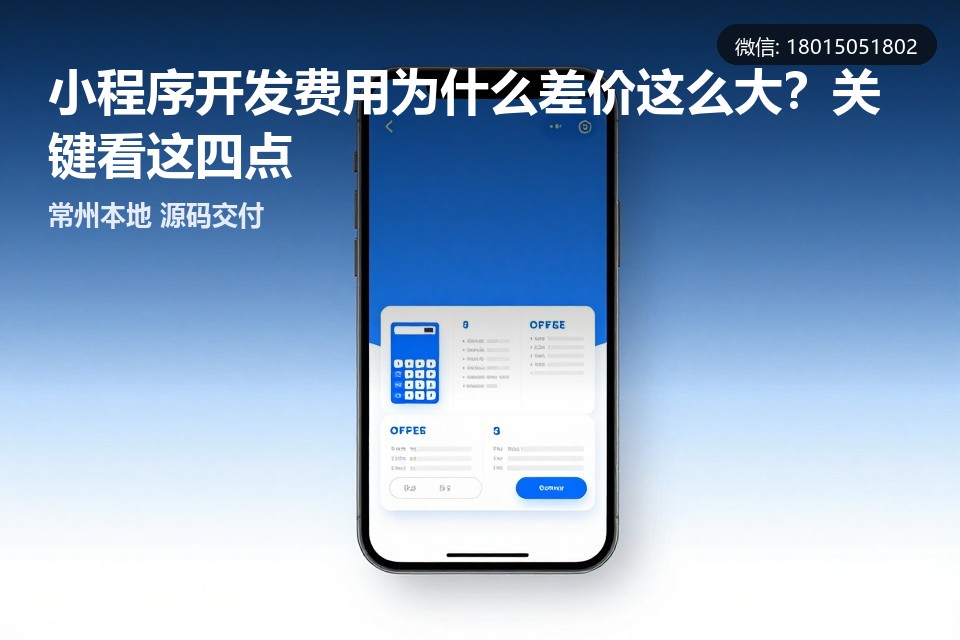 小程序开发,费用差异,常州,定制开发,售后维护