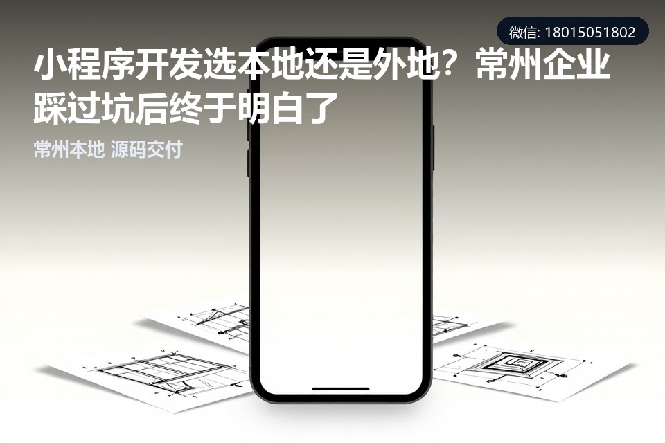 常州,小程序开发,本地服务商,外包,企业服务